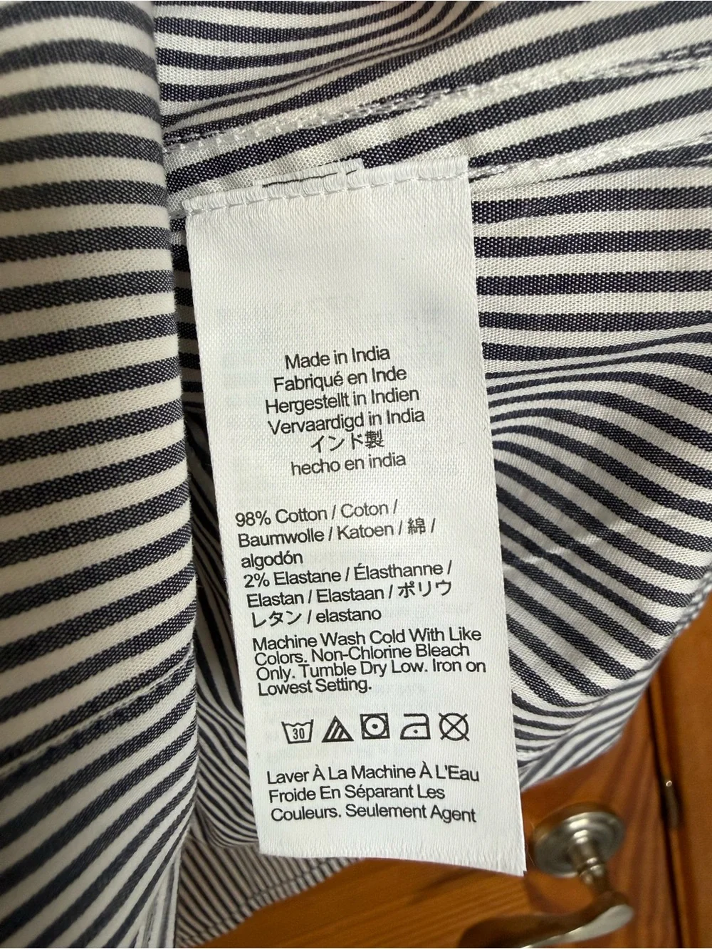 NWT J.Crew Women’s Wren Slim Fit Navy and White Stripe Button-Up Shirt